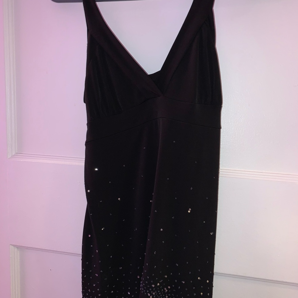 A. Byer Black Tank Top with Sequin, Size Medium